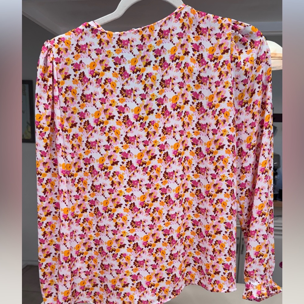 J. Crew Floral Blouse - Pink and Yellow